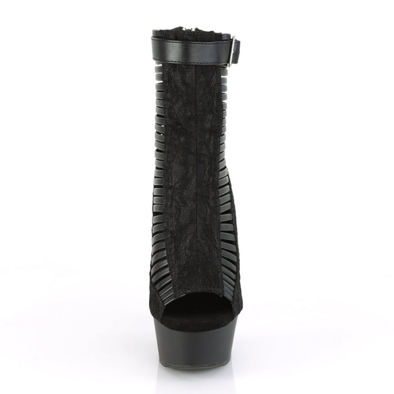 Black / Black Pleaser Delight-600-27LC Women\'s Boots | HD6785920