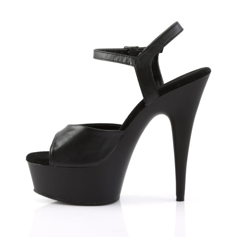 Black / Black Pleaser Delight-609 Women's Sandals | QP8526170