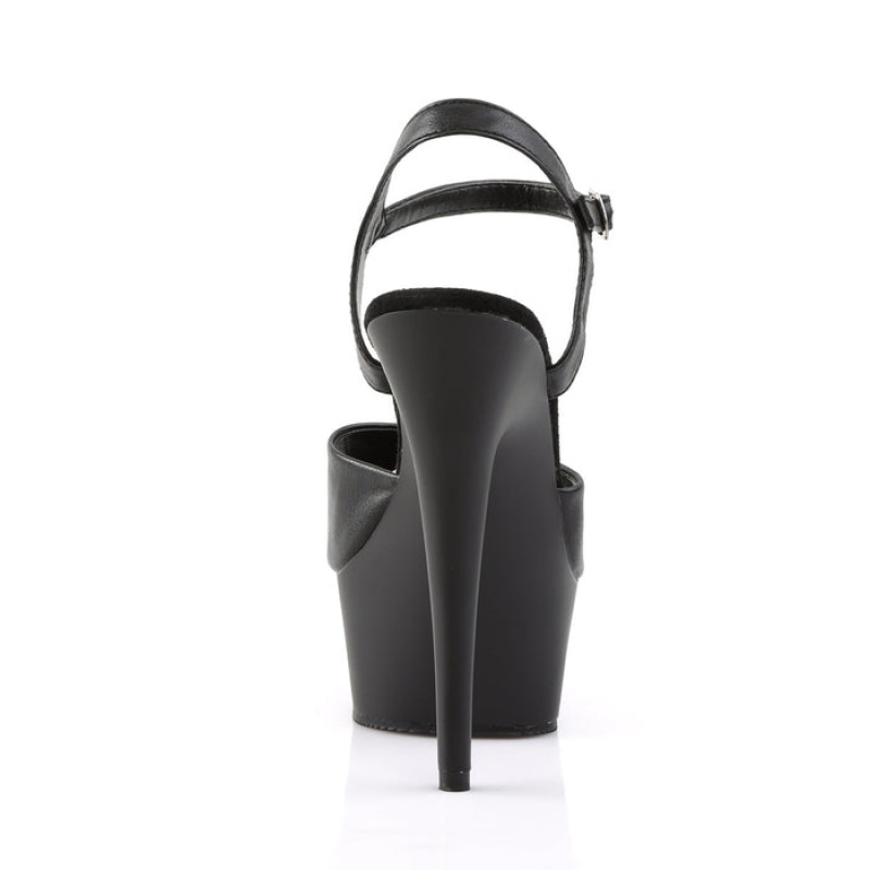 Black / Black Pleaser Delight-609 Women's Sandals | QP8526170