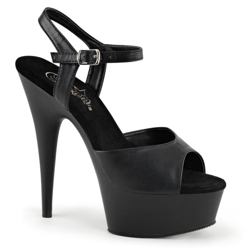 Black / Black Pleaser Delight-609 Women's Sandals | QP8526170