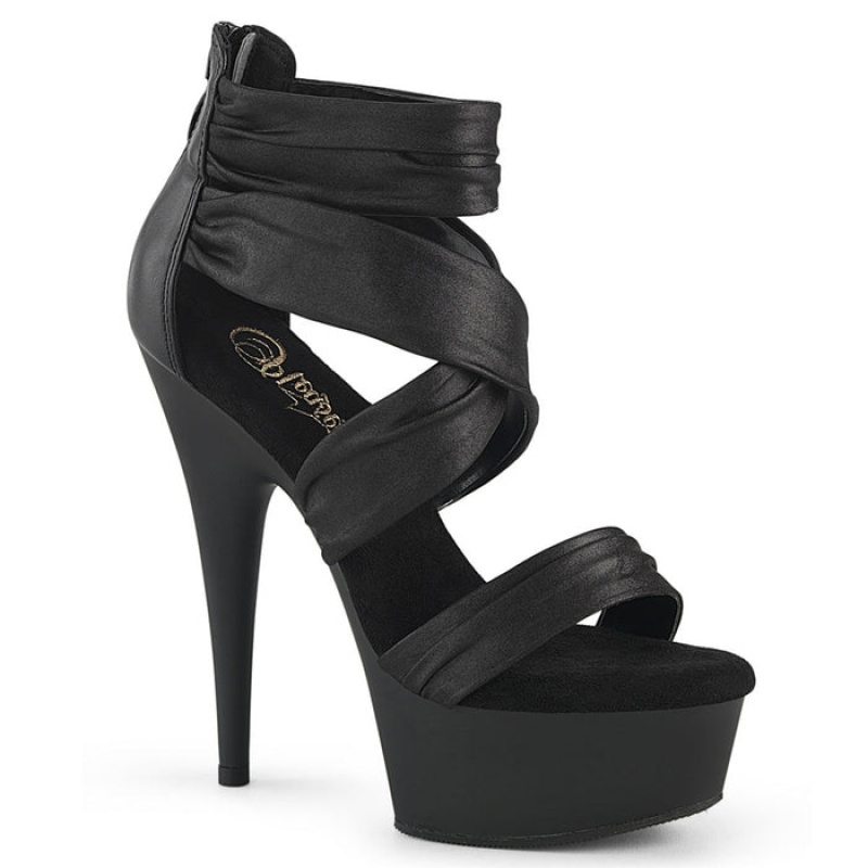 Black / Black Pleaser Delight-620 Women's Sandals | CQ8237906