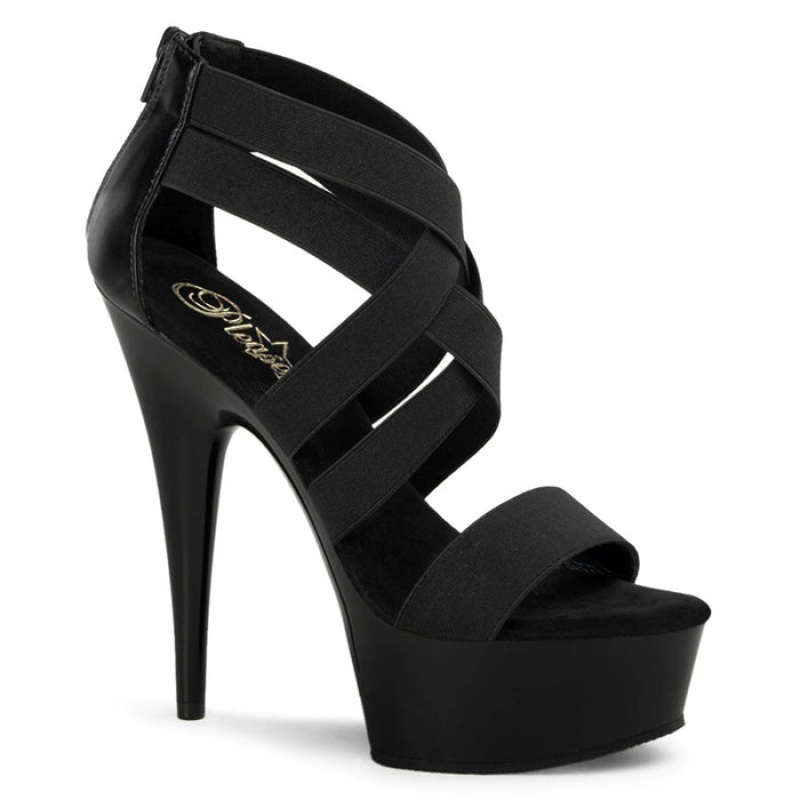 Black / Black Pleaser Delight-669 Women's Sandals | US7609134