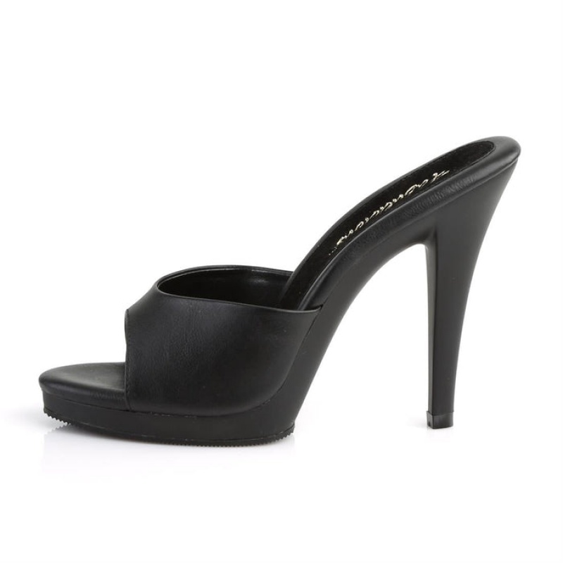 Black / Black Pleaser Flair-401-2 Women's Slides | IE6350729