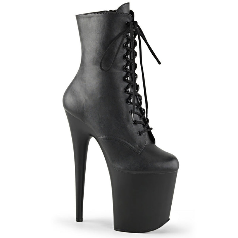 Black / Black Pleaser Flamingo-1020 Women's Boots | YW7168245