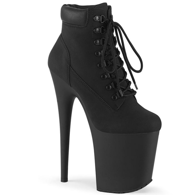 Black / Black Pleaser Flamingo-800TL-02 Women's Boots | EN6051249