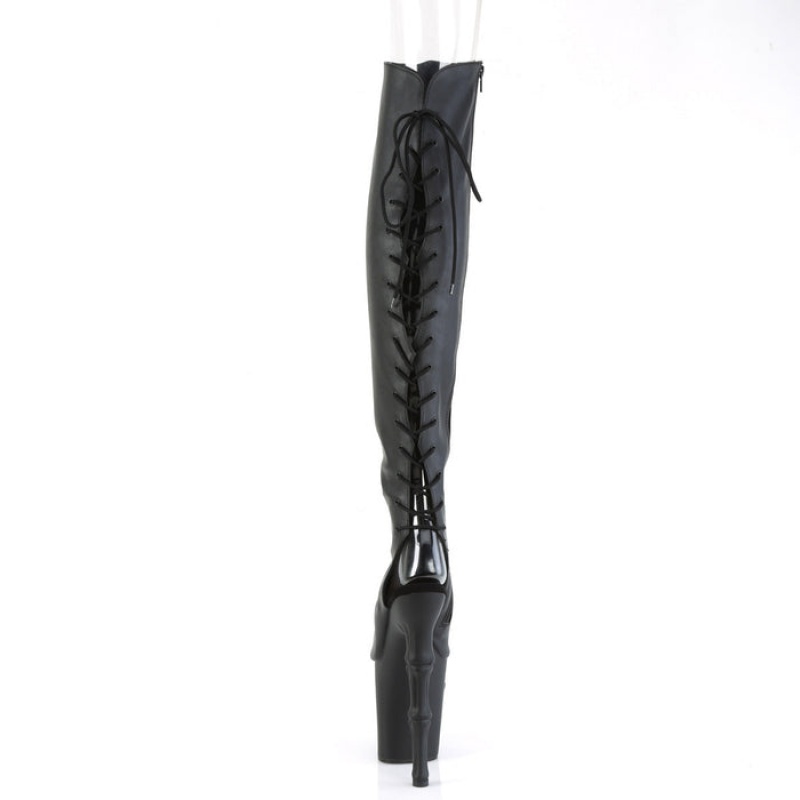 Black / Black Pleaser Rapture-3019 Women's Boots | GH6349081