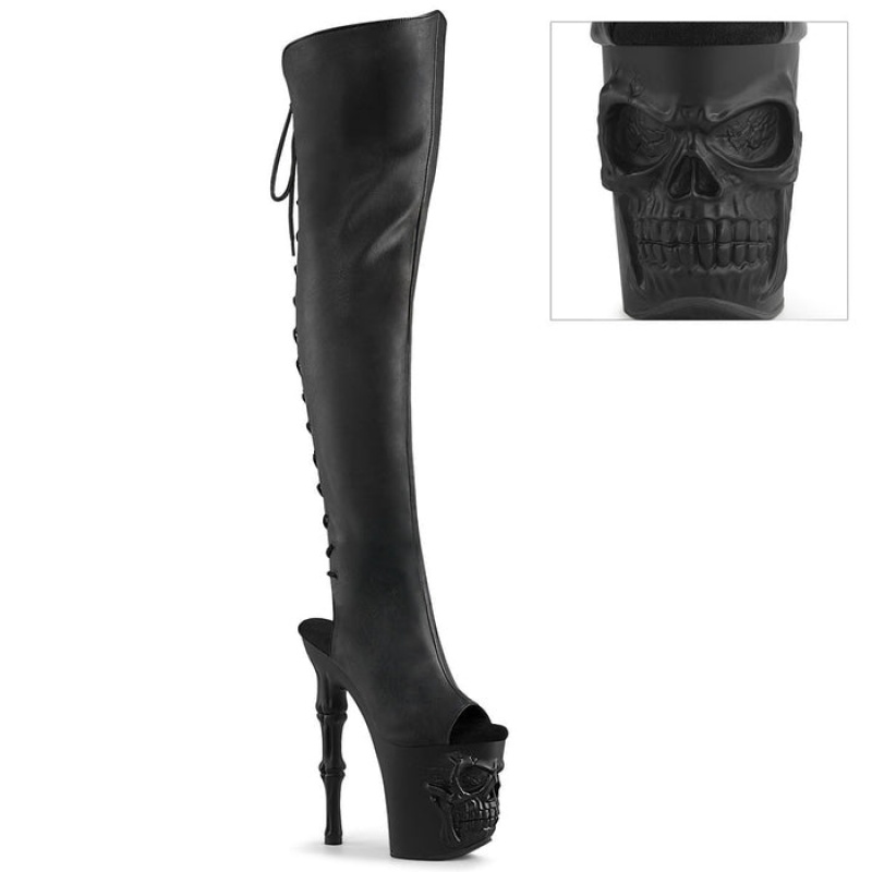 Black / Black Pleaser Rapture-3019 Women's Boots | GH6349081