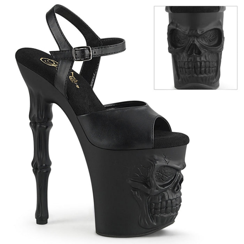 Black / Black Pleaser Rapture-809 Women's Sandals | CU0954736