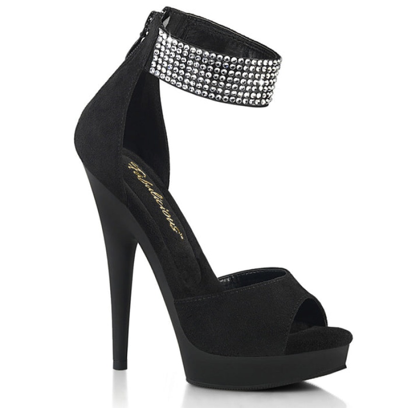 Black / Black Pleaser Sultry-625 Women's D'Orsay | ED2368751