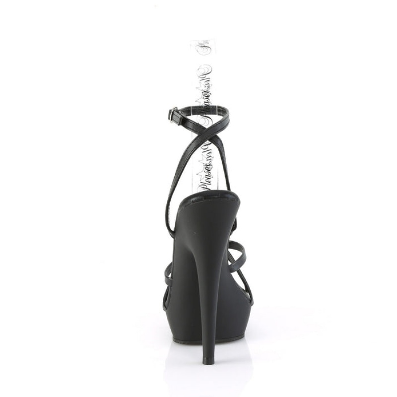 Black / Black Pleaser Sultry-638 Women's Sandals | BO4210597