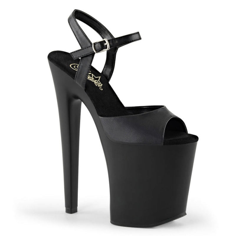 Black / Black Pleaser Xtreme-809 Women's Sandals | XG3285140