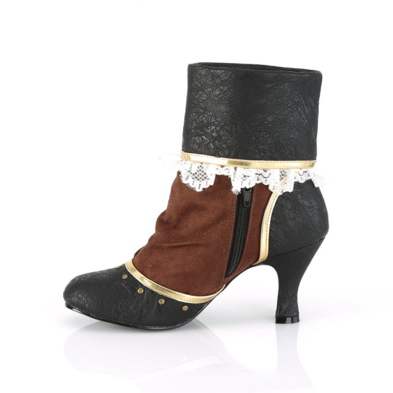 Black / Brown Pleaser Matey-115 Women's Boots | ON0897362