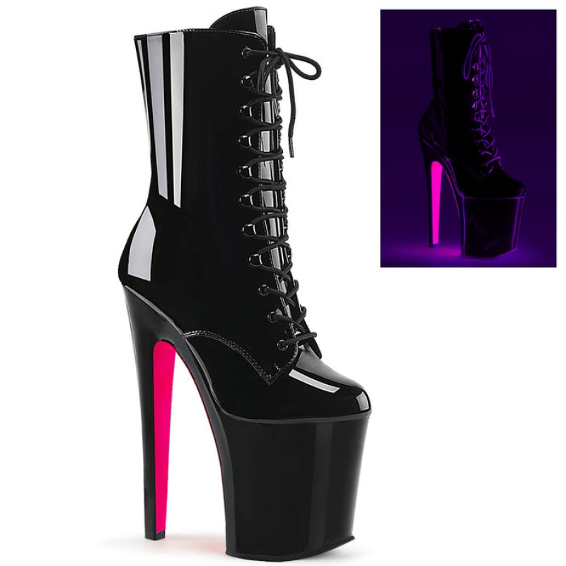 Black / Pink Pleaser Xtreme-1020TT Women's Boots | HW1632047