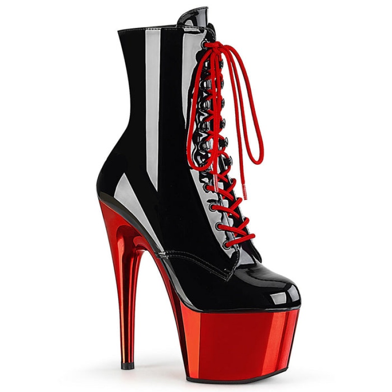 Black / Red Pleaser Adore-1020 Women's Boots | NX0328746