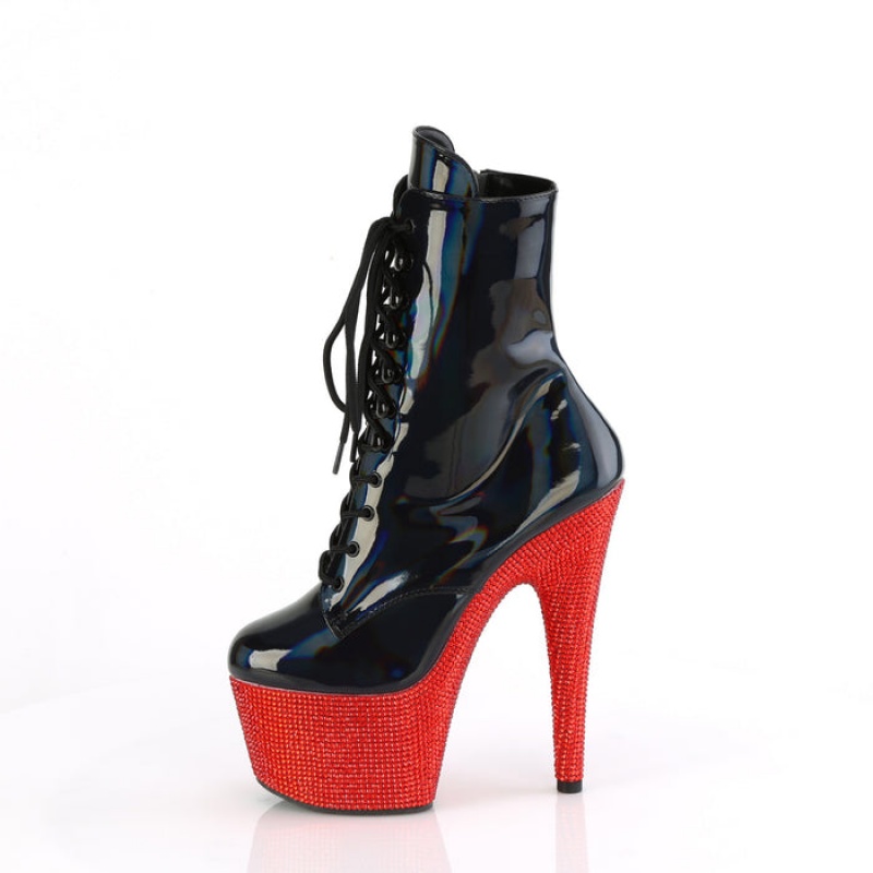 Black / Red Pleaser Bejeweled-1020-7 Women's Boots | FQ4812706