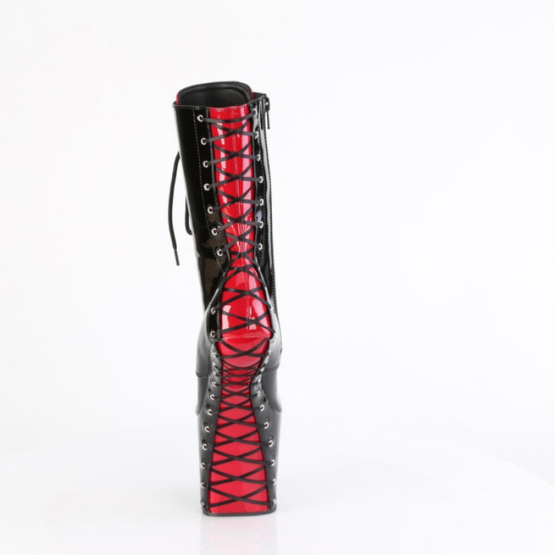 Black / Red Pleaser Craze-1040FH Women\'s Boots | VP5923741