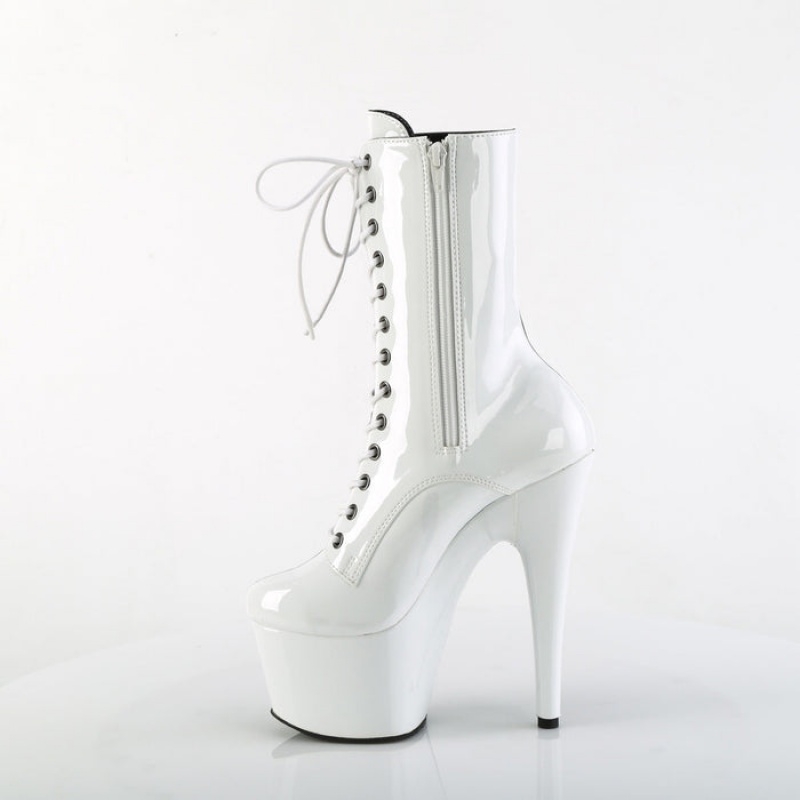 Black / White Pleaser Adore-1040TT Women's Boots | RJ0218936