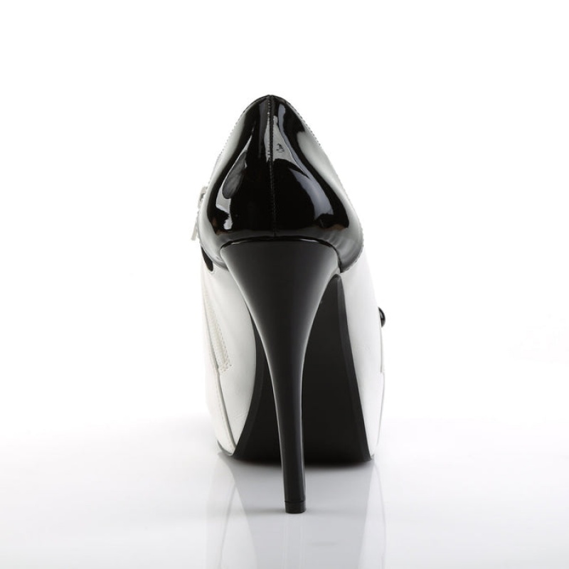 Black / White Pleaser Chloe-11 Women's Pumps | HY3796824