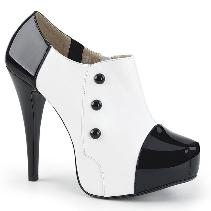 Black / White Pleaser Chloe-11 Women's Pumps | HY3796824