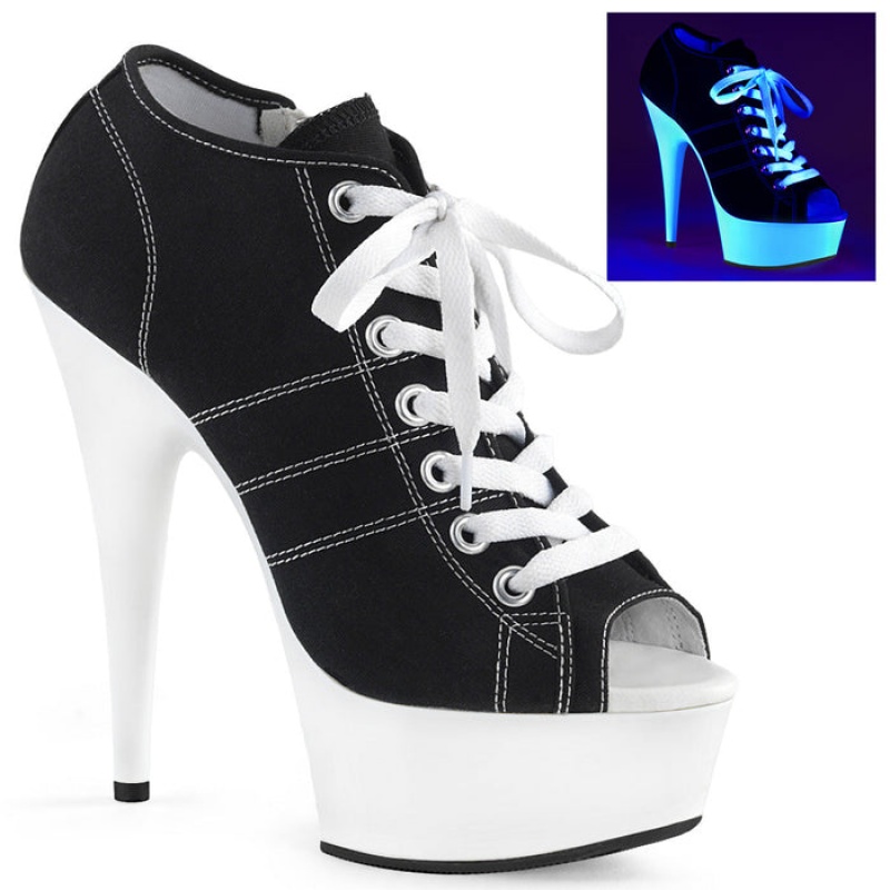 Black / White Pleaser Delight-600SK-01 Women's Pumps | UL9315270