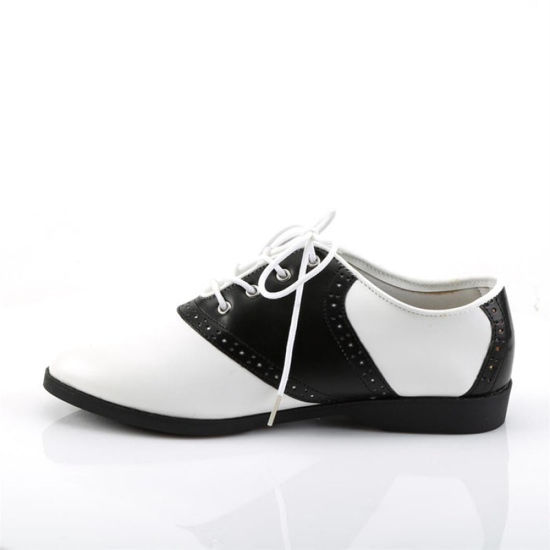 Black / White Pleaser Saddle-50 Women's Shoes | UB1069853