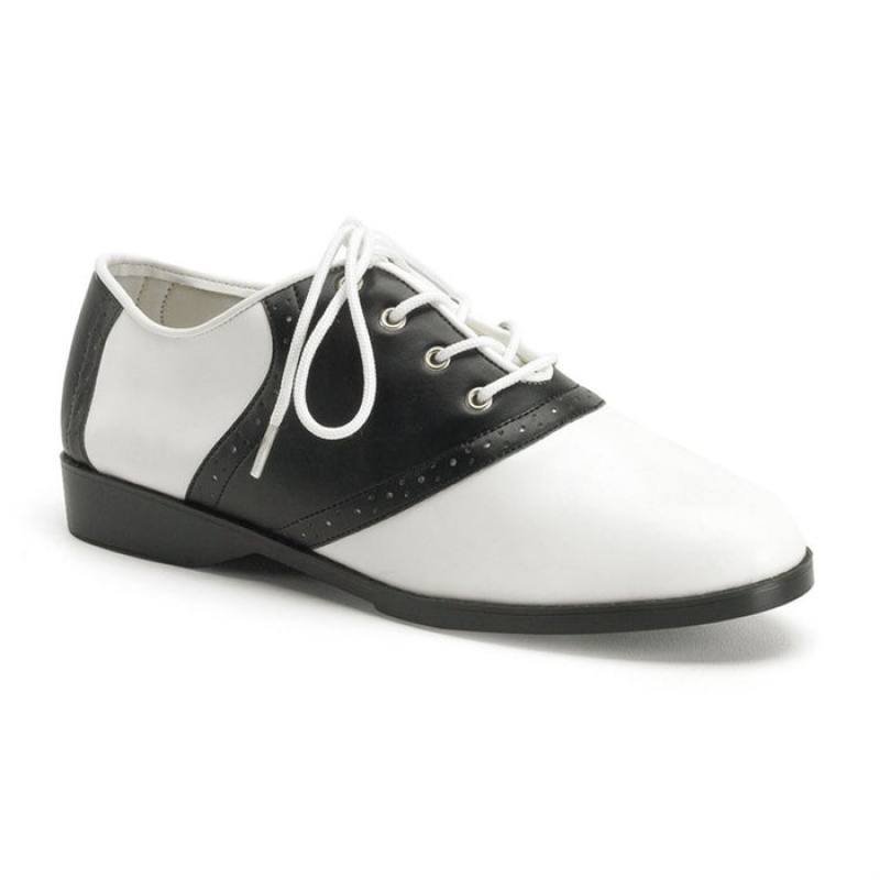 Black / White Pleaser Saddle-50 Women's Shoes | UB1069853