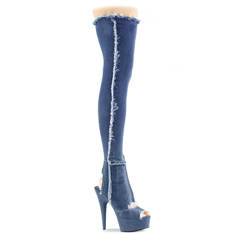 Blue Pleaser Delight-3030 Women's Boots | NF8091236