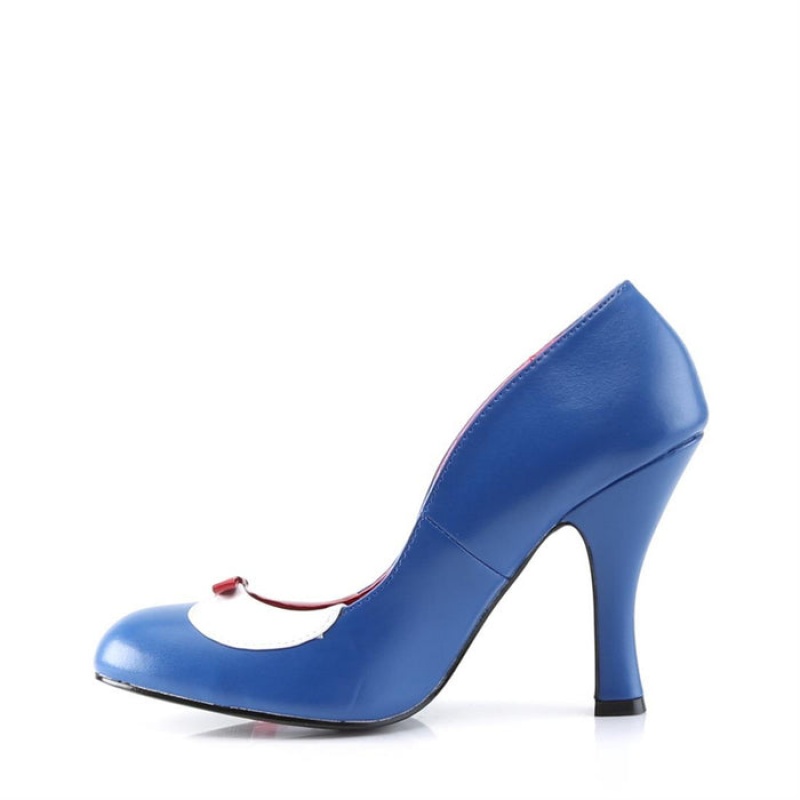 Blue / White Pleaser Smitten-05 Women's Pumps | RN2847915