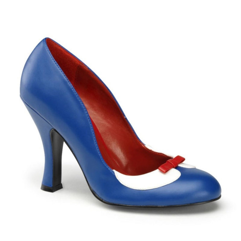 Blue / White Pleaser Smitten-05 Women's Pumps | RN2847915