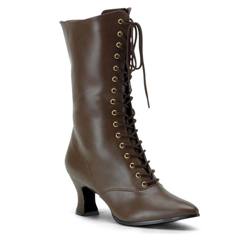 Brown Pleaser Victorian-120 Women's Boots | WQ7685409