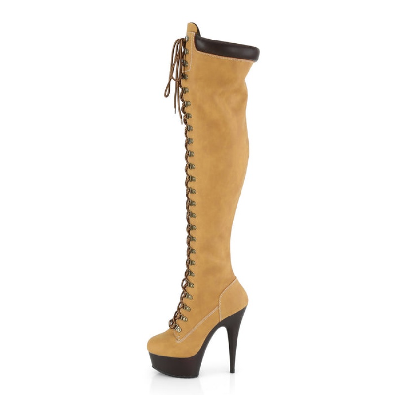 Brown / Brown Pleaser Delight-3000TL Women's Boots | VW1968247