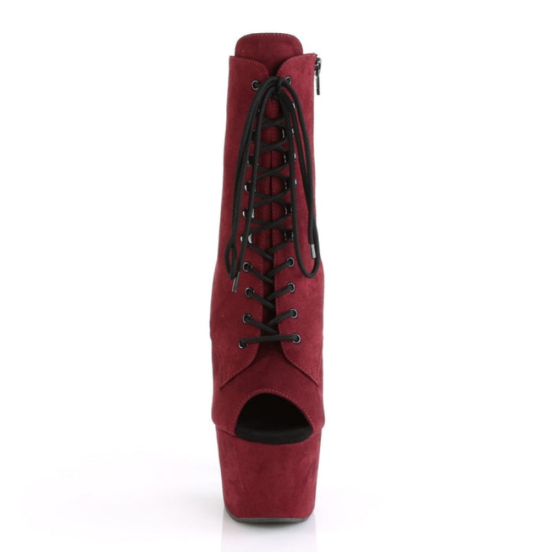 Burgundy Pleaser Adore-1021FS Women\'s Boots | SR1809273