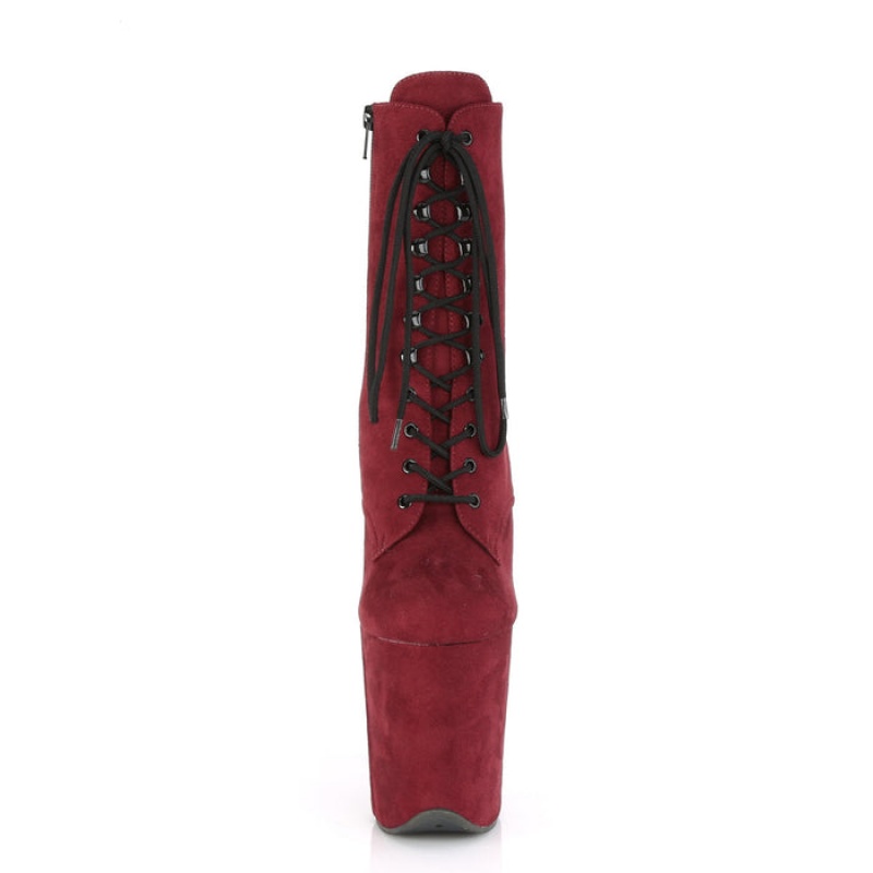 Burgundy Pleaser Flamingo-1020FS Women\'s Boots | VT6431205