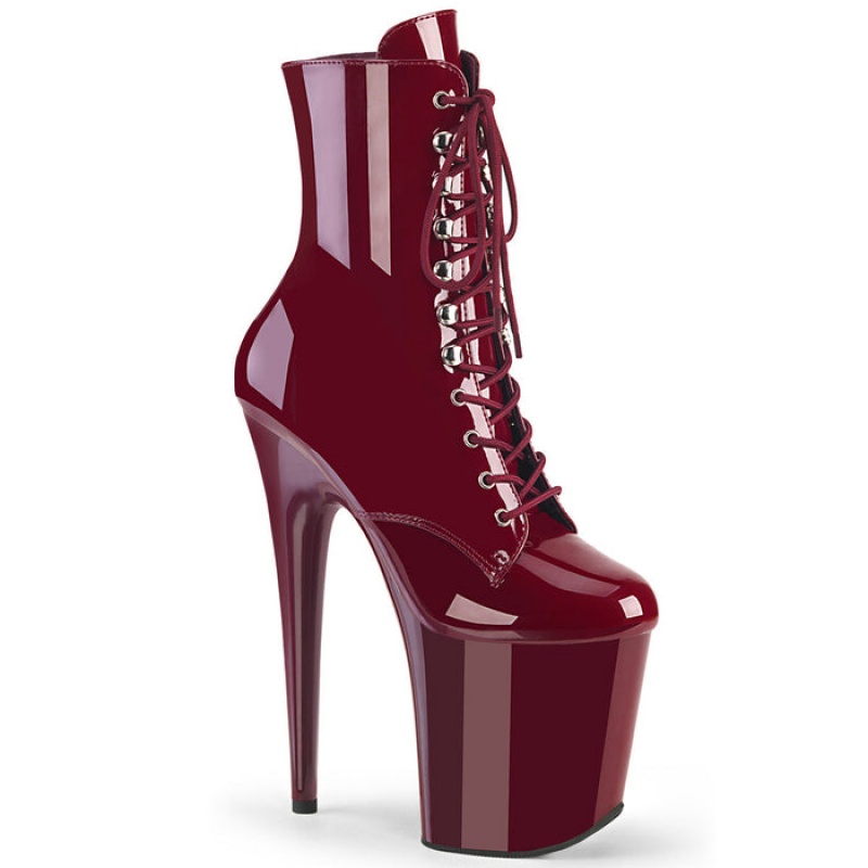 Burgundy Pleaser Flamingo-1020 Women's Boots | KL4965217