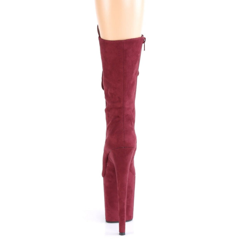 Burgundy Pleaser Flamingo-1050FS Women's Boots | NG5391486