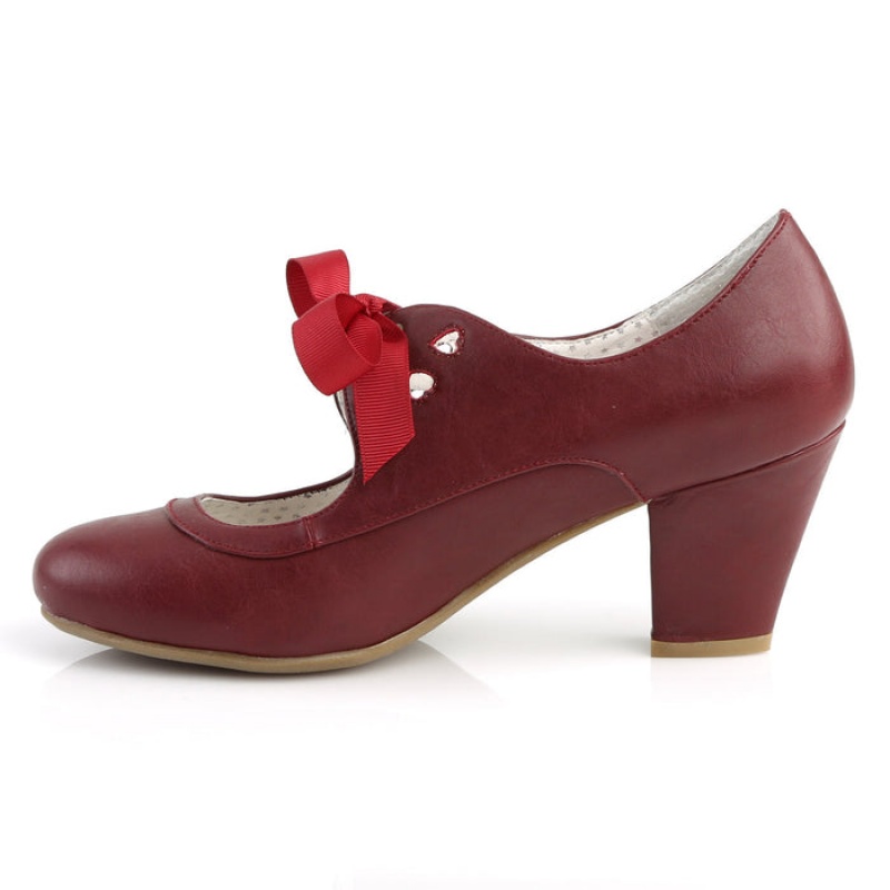 Burgundy Pleaser Wiggle-32 Women's Pumps | RH5938672