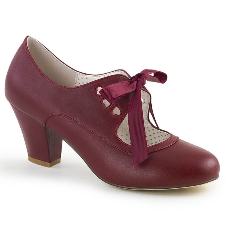 Burgundy Pleaser Wiggle-32 Women's Pumps | RH5938672