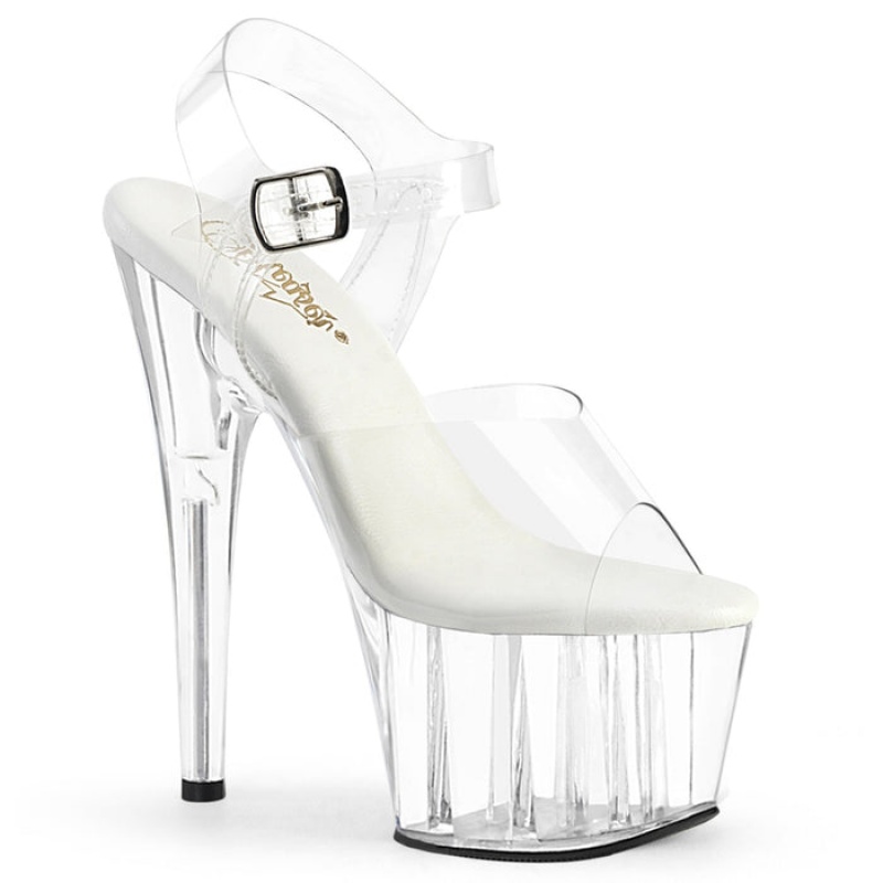 Clear Pleaser Adore-708VL Women's Sandals | QU7639814