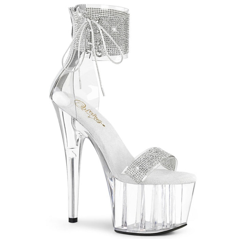 Clear Pleaser Adore-727RS Women's Sandals | AR0851962