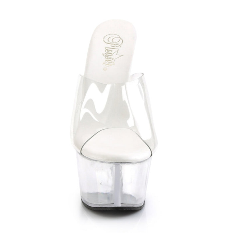 Clear Pleaser Aspire-601 Women\'s Slides | DJ6270598