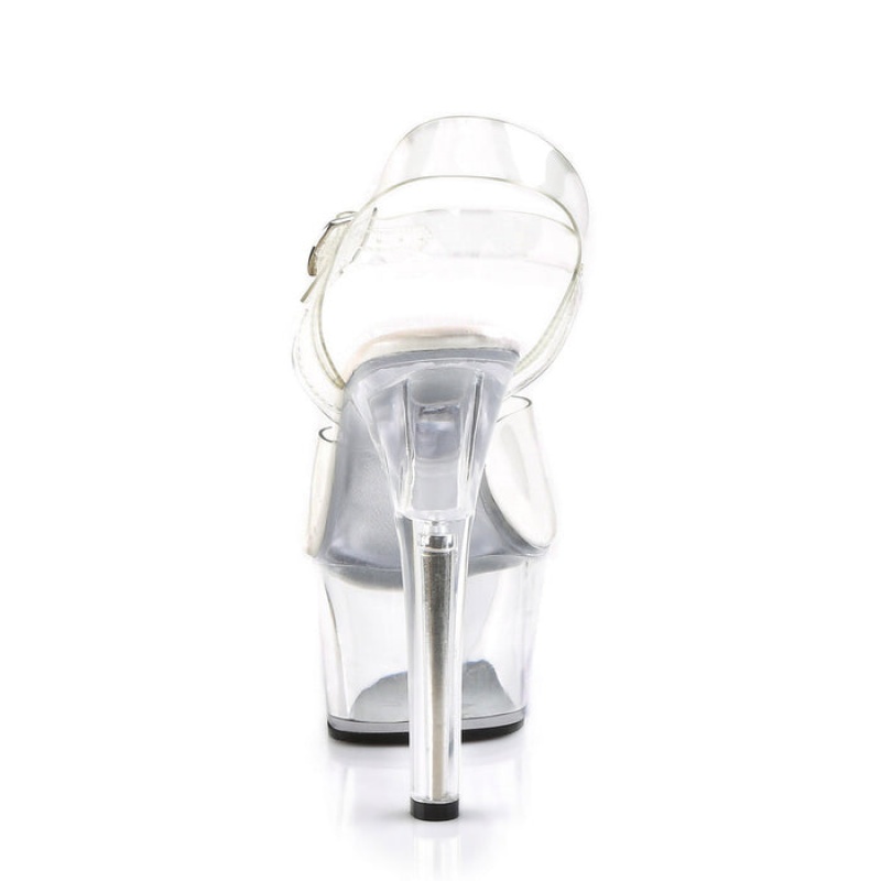 Clear Pleaser Aspire-608 Women's Sandals | CV2538701