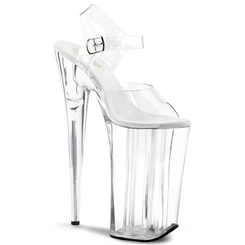 Clear Pleaser Beyond-008 Women's Slides | QE7105936