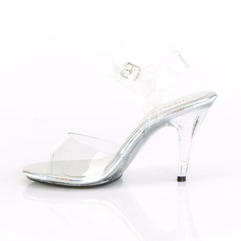 Clear Pleaser Caress-408MG Women's Sandals | MH5806971