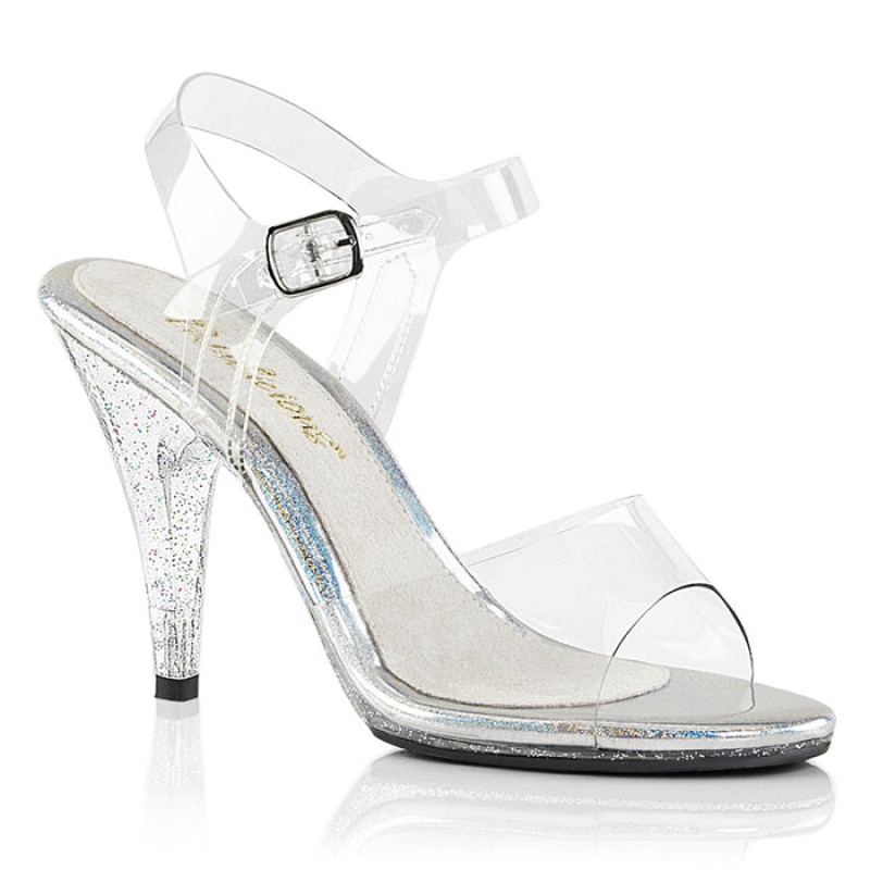 Clear Pleaser Caress-408MG Women's Sandals | MH5806971