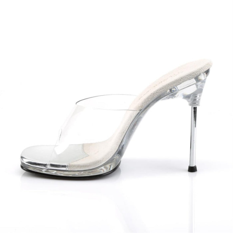 Clear Pleaser Chic-01 Women's Sandals | YN9543160