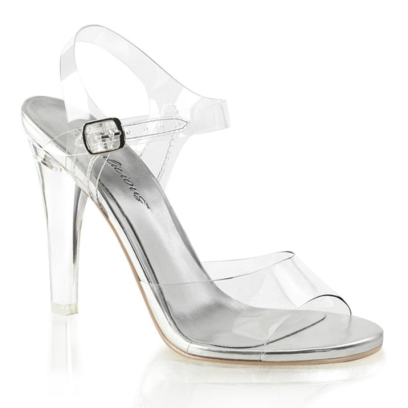 Clear Pleaser Clearly-408 Women's Sandals | WI4935128