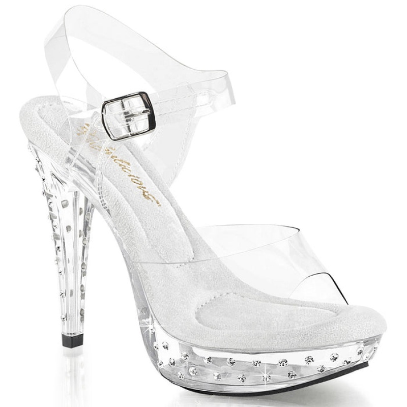 Clear Pleaser Cocktail-508SDT Women's Sandals | AX4185692