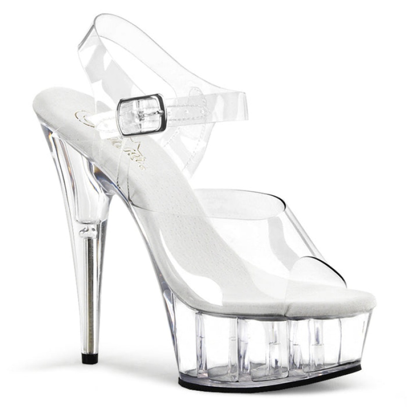 Clear Pleaser Delight-608 Women's Sandals | DP1956708