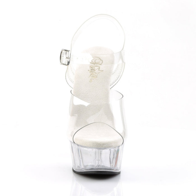 Clear Pleaser Delight-608 Women\'s Sandals | DP1956708