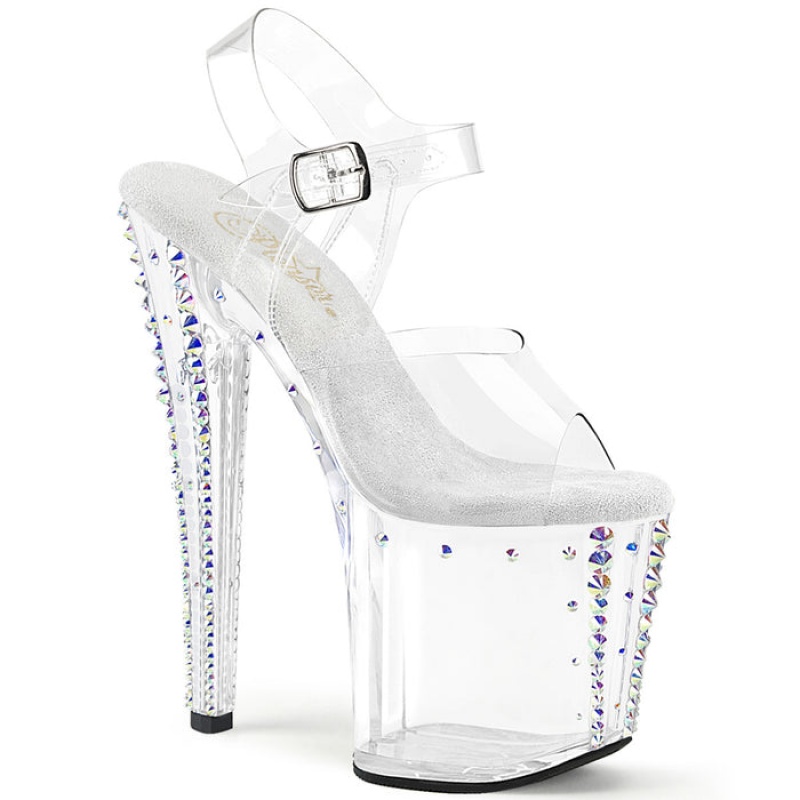 Clear Pleaser Enchant-708RS-02 Women's Sandals | EH6238540